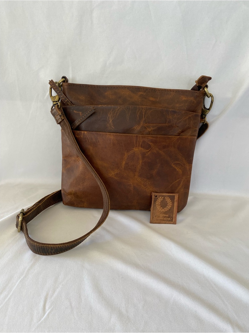 Unisex Travel Saddle Vintage Bag Genuine Buffalo Leather
Purse Crossbody Bag
